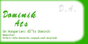 dominik ats business card